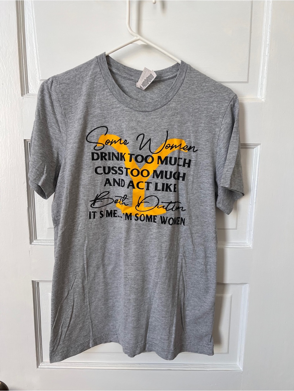 Bella Canvas Gray Short Sleeve Beth Dutton Tee Medium